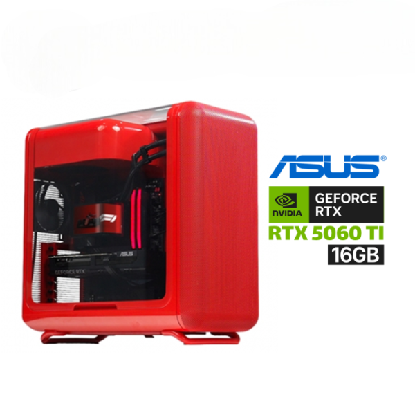 Gaming PC - RYZEN 5 9600X Processor, GIGABYTE B850M D3HP Motherboard, 16GB DDR5 RAM, 1TB NVMe SSD, ASUS DUAL RTX 5060 TI 16GB VGA, L240 Liquid Cooler, 750 WATT GOLD PSU, 3x RGB Fans, HYTE X50 Micro-Mesh Mid-Tower Case, USB WIFI Adapter, Windows 11 Pro