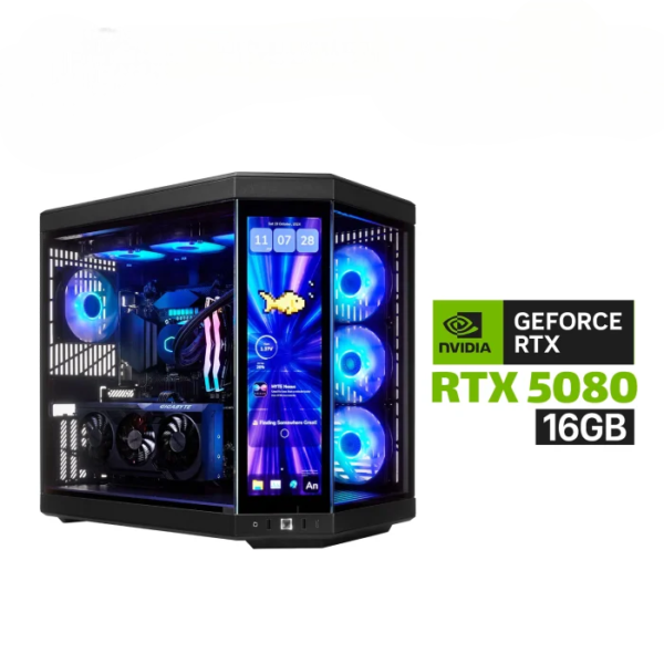 Gaming PC AMD Ryzen 7 9800X3D, ASUS ROG STRIX X870-E WIFI-7, 64GB DDR5 RAM, 2TB NVMe Gen4 SSD, ASUS ASTRAL RTX 5080 16GB Graphics, ROG Strix Platinum 1000W PSU, Asus 360mm ARGB LCD Liquid Cooler, HYTE Y70 Touch Infinite Case, Asus 6x RGB Fans, Windows 11