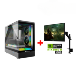 Gaming PC i5-14400F Processor, H610 D5 WIFI Motherboard, 16GB DDR5 RAM, 1TB NVMe SSD, RTX 5060 TI 16GB VGA, 750 WATT PSU, Jungle Leopard MS-01 Micro ATX Tower Case, Windows 11 Pro (License) + HyperX Armada 25" FHD 240Hz Gaming Monitor