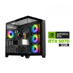 Gaming PC i5-14600K Processor, ASUS TUF B760 Wi-Fi Motherboard, 32GB RAM DDR5, 2TB SSD NVME, RTX 5070 12GB VGA, 750 WATT GOLD PSU, L360 Liquid Cooler, Sharx Profin GX700 Mid Tower Case, 7x Pre-Installed ARGB Fans, Windows 11 Pro (License)