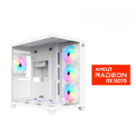 Gaming PC i7-14700F, GIGABYTE B760 AC WiFi+BT MB, 32GB DDR5 White RAM, 1TB NVMe SSD, XFX Swift AMD Radeon RX 9070 OC White 16GB VGA, 750 WATT GOLD PSU, L240 Liquid Cooler White, Sharx Profin XI700W Mid Tower Case, Windows 11 Pro License