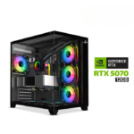 Gaming PC i7-14700F, GigaByte Intel B760M G AX WIFI DDR5 MotherBoard, 32GB DDR5 (6000) RAM, 1TB NVMe SSD, RTX 5070 12GB VGA, 850 Watt GOLD PSU, AZZA L240 Liquid Cooler, Sharx Profin XI700B Case Black, Windows 11 Pro License