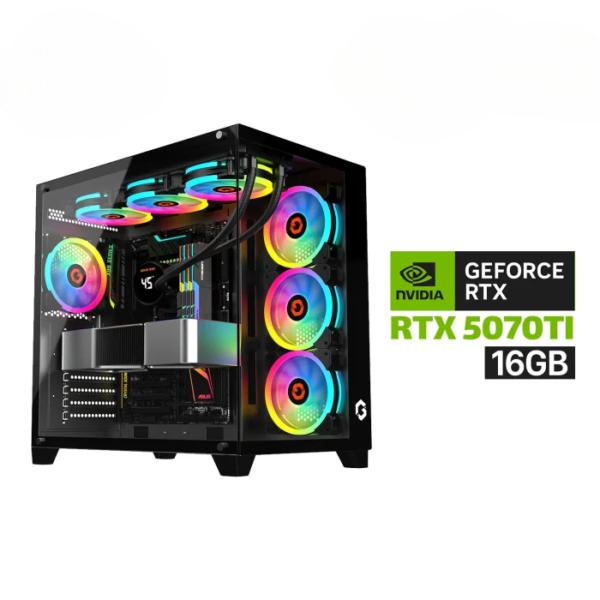 Gaming PC i7-14700K Processor, GigaByte Intel Z790 D Ultra DDR5 Motherboard, 32GB RAM (5600), 1TB SSD NVMe, RTX 5070 TI 16GB VGA, 850 WATT GOLD PSU, L360 Liquid Cooler, GameOn Emperor Arctic Case 7 ARGB Fans, Windows 11 Pro (License)