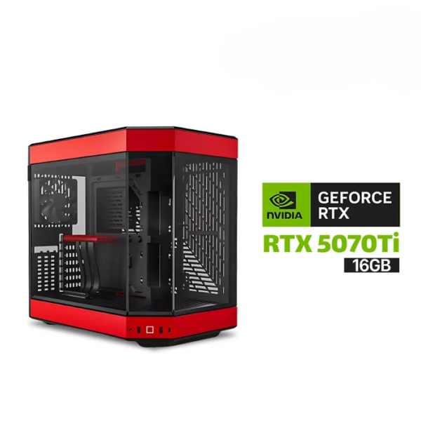 Gaming PC i9-14900K Processor, ASUS Z790-P WIFI Motherboard, 32GB DDR5 (6000) RAM, 2TB NVMe (6000) SSD, NVIDIA GeForce RTX 5070Ti 16GB, 1000 WATT PSU GOLD, ASUS Prime L360 Liquid Cooler, HYTE Y60 Mid Tower Case, Asus TF120 Fan (Pack of 3), Windows 11 Pro