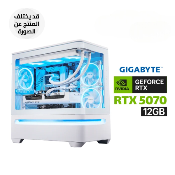 Gaming PC Intel i7-14700F, MSI PRO B760M-A WiFi DDR5, 32GB DDR5 RAM, 1TB NVMe SSD, Gigabyte RTX 5070 Eagle OC ICE 12GB GPU, 750W Gold PSU, L240 White Liquid Cooler, Asus Prime AP202 White Case 3x ARGB Fans, Windows 11 Pro (License)