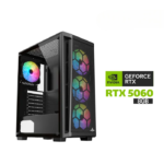 Gaming PC Intel Core i5-12400F Processor, H610 DDR4 Motherboard, 16GB DDR4 RAM, 1TB SSD NVME, RTX 5060 8GB VGA, 750 WATT PSU, Sharx Razorfin ATX Mid Tower Case, 4x Pre-Installed RGB Fans, USB Wi-Fi+BT, Windows 11 Pro (License)