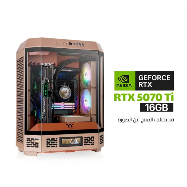 Gaming PC RYZEN 7-7800X3D Processor,ASUS TUF B850 WIFI Motherboard,32GB RAM D5 (6000),2TB SSD NVME (6000),RTX 5070 TI 16GB VGA,850 WATT GOLD PSU,TT L360 Liquid Cooler,TT The Tower 600 Case Gravel Sand,2x Pre-Installed Fans,Windows 11 Pro License