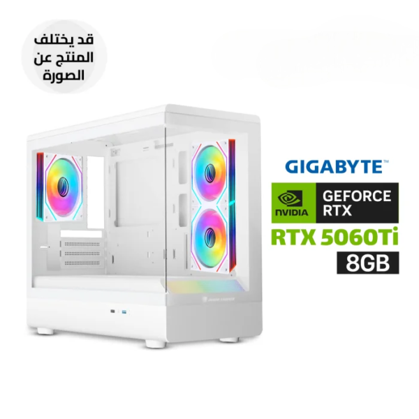 Gaming PC Intel Core i5-14400F Processor, ASUS H610 D5 WIFI Motherboard, 16GB DDR5 RAM, 1TB NVMe SSD, GigaByte GeForce RTX 5060 Ti EAGLE OC ICE 8GB VGA, 750 WATT PSU, Jungle Leopard MS-01 Micro ATX Case 3x Fans, Windows 11 Pro (License)
