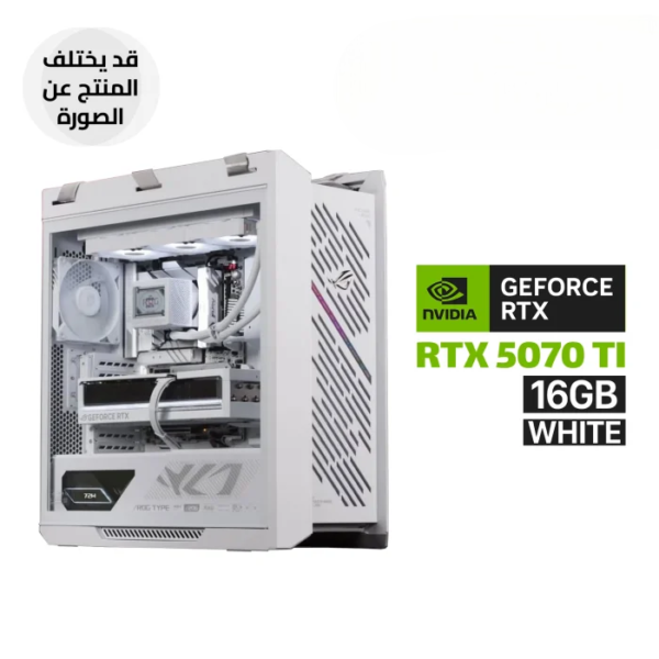 Gaming PC RYZEN 7-9850X3D, ASUS ROG STRIX B850-A WIFI, 32GB D5 RAM, 2TB SSD NVMe, ASUS TUF RTX 5070 TI 16GB White, Asus PRIME LC 360 ARGB Liquid Cooler White, ASUS TUF 1000W GOLD White, Asus Rog Strix Helios II GX601S Case, Windows 11 Pro (License)