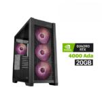 Gaming PC Ryzen 9-9900X3D, Asus ProArt X870E-Creator WiFi 7, 64GB DDR5 6000, 2TB NVMe 7250 SSD, PNY Quadro RTX Ada 4000 20GB, 1000W Gold PSU, ASUS L360 Cooler, TUF GT302 Case 4x ARGB Fans , Win 11 Pro