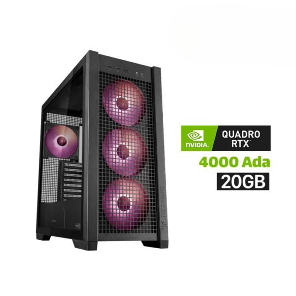 Gaming PC Ryzen 9-9900X3D, Asus ProArt X870E-Creator WiFi 7, 64GB DDR5 6000, 2TB NVMe 7250 SSD, PNY Quadro RTX Ada 4000 20GB, 1000W Gold PSU, ASUS L360 Cooler, TUF GT302 Case 4x ARGB Fans , Win 11 Pro