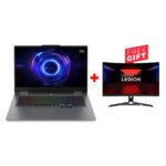 Lenovo LOQ 17IRX10, Intel Core i7-14700HX Processor, 16GB RAM DDR5, 512GB SSD NVMe, RTX 5060 8GB Graphics, RGB Backlit Keyboard, 17.3’’ FHD IPS 165Hz Display, Windows 11 Pro (License), Luna Grey + Lenovo Legion R27FC-30 27" FHD Curved Gaming Monitor